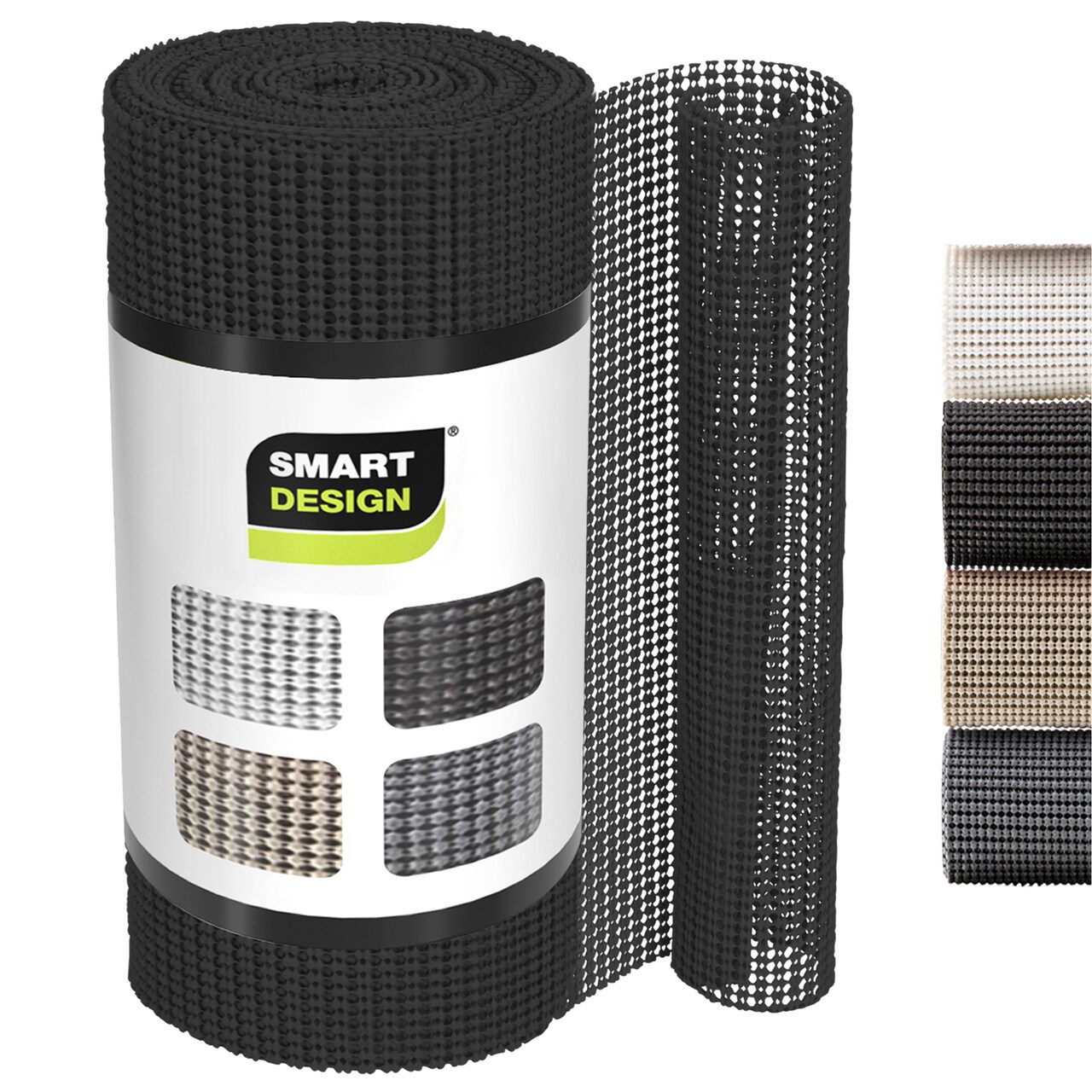 Smart Design Classic Grip Shelf Liner - 12 Inch x 20 Feet - Black